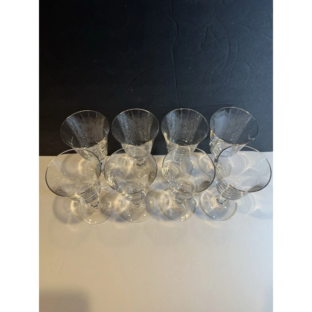 Miller Rogaska Alfresco Clear Wine Glasses Set of 8 Crystal 6 3/4”